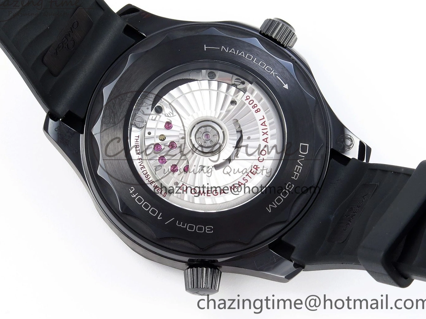 0316 SEAMASTER 300M 43.5MM BLACK CERAMIC VSF 1:1 BEST EDITION BLACK DIAL ON BLACK RUBBER STRAP A FashionForward 7766